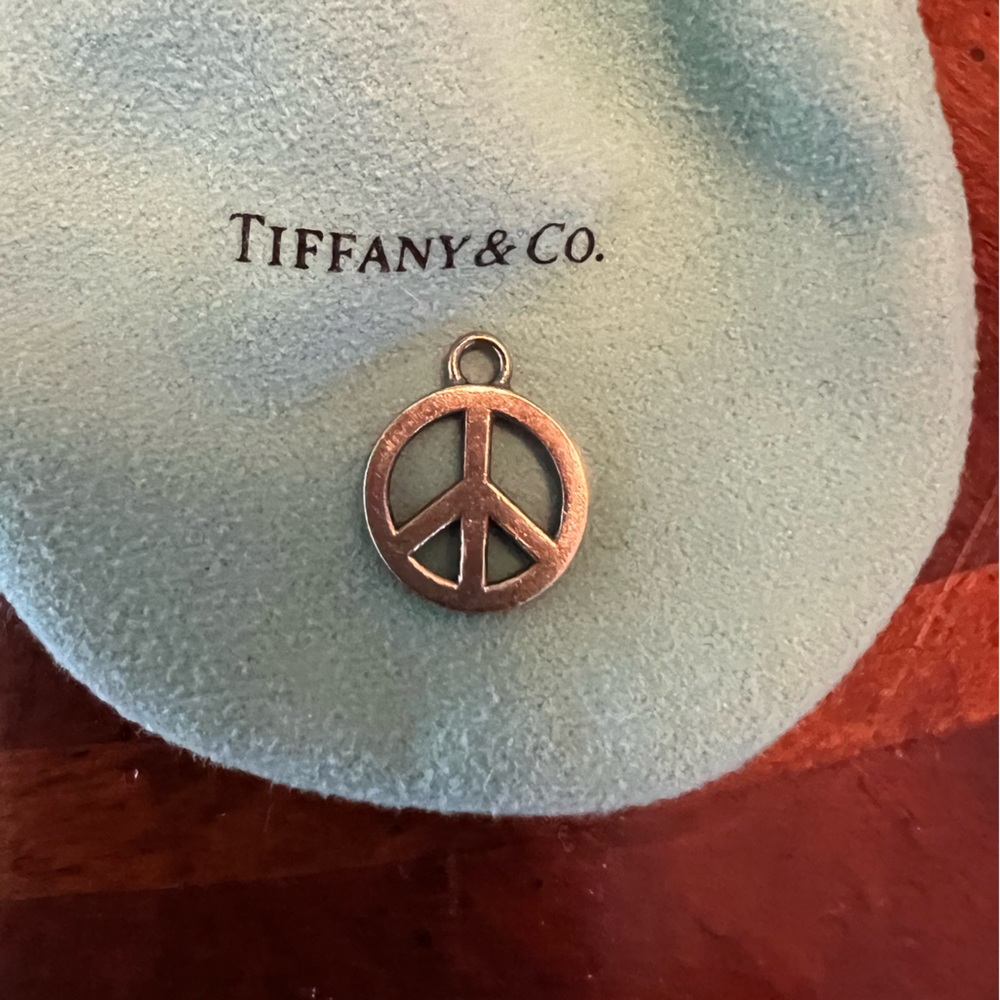 Tiffany & Co. Sterling Silver Peace Sign Pendant Charm
